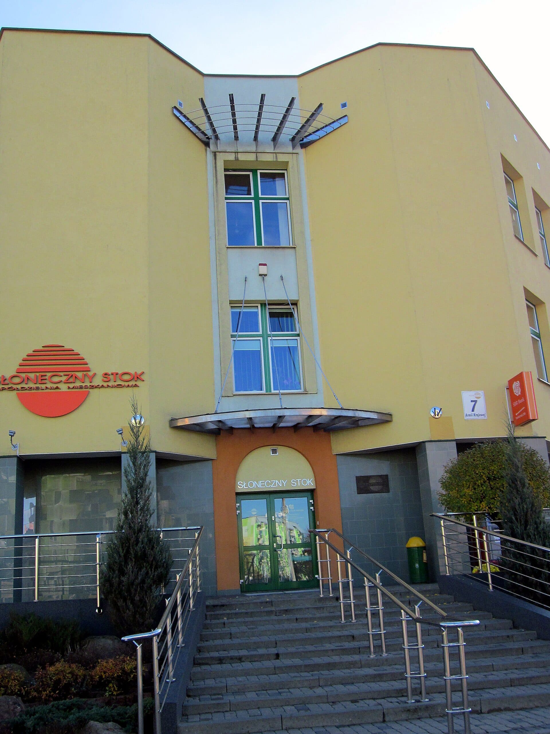 The administration building of the Sloneczny Stok housing cooperative in Bialystok, Poland